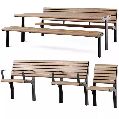 GRO Benches by Furns 3D model