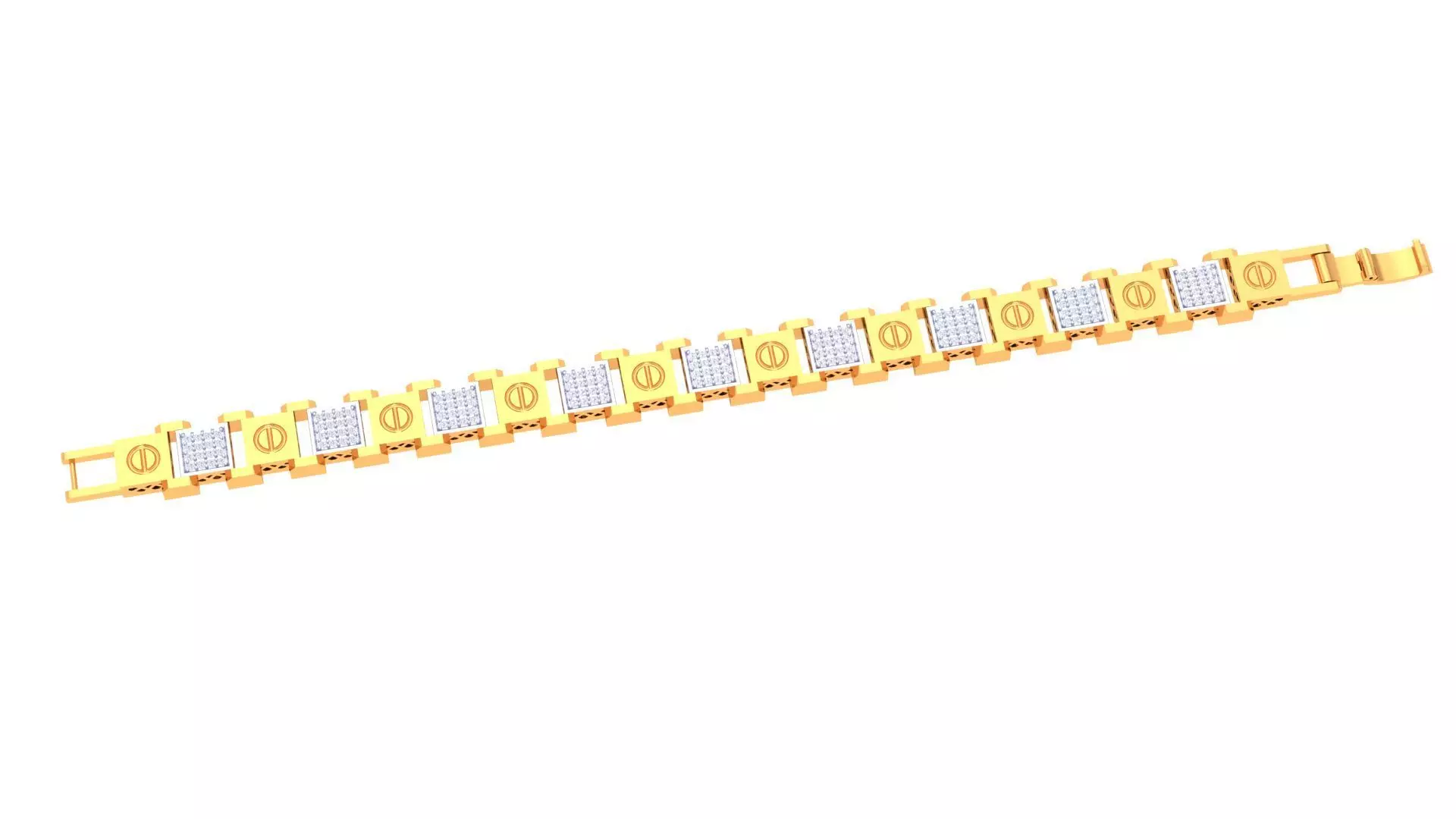 Screw Chain Bracelet - 48 3D print model_0
