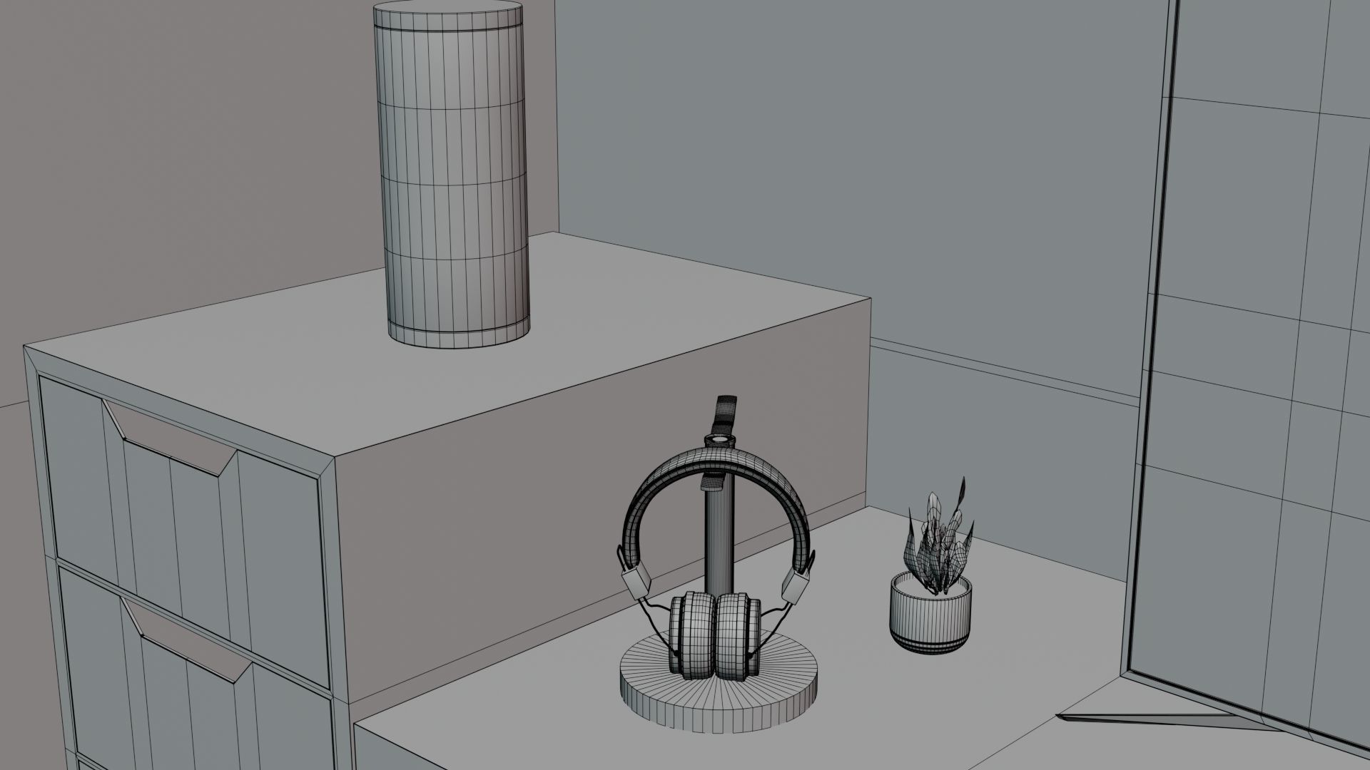 Minimatistic Computer Desk 3d Model by Nikdox 3D model_20