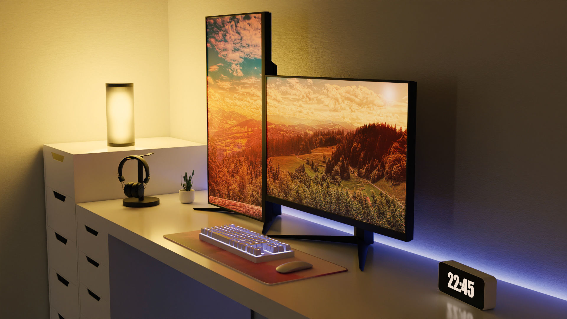 Minimatistic Computer Desk 3d Model by Nikdox 3D model_3