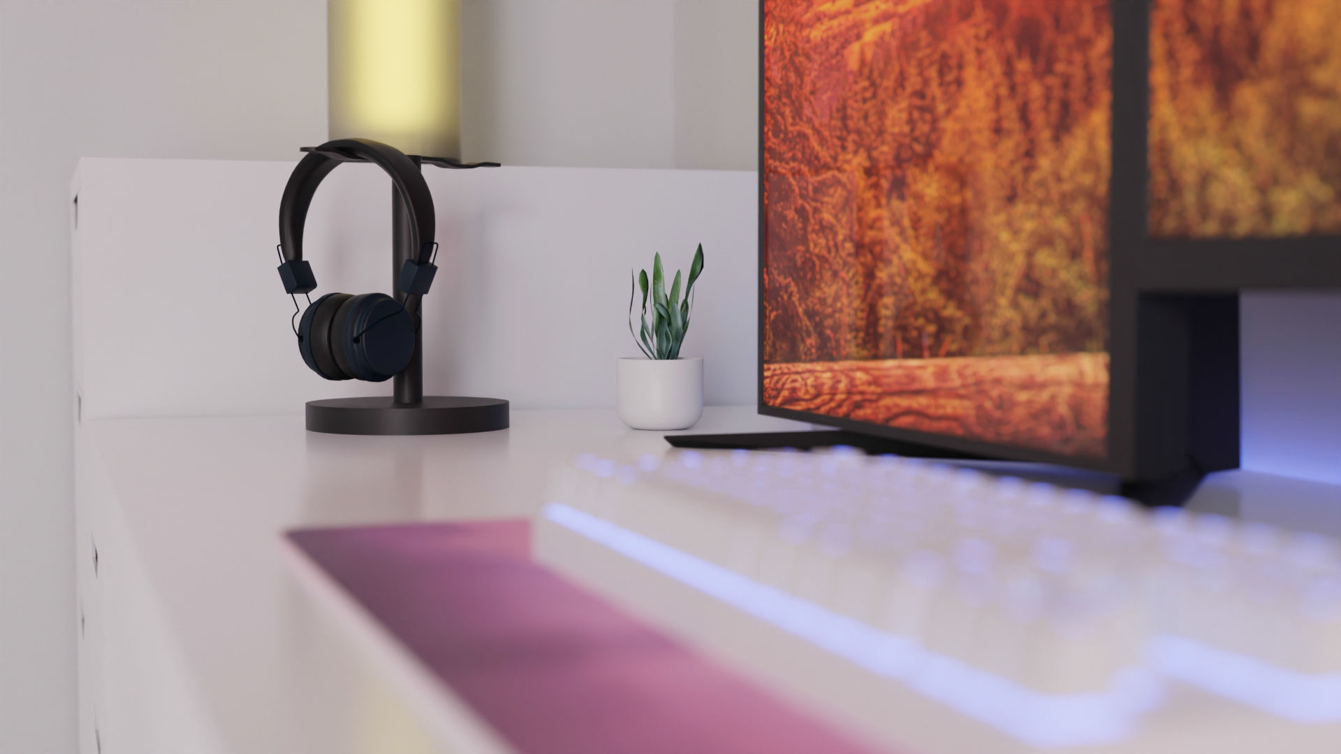 Minimatistic Computer Desk 3d Model by Nikdox 3D model_9