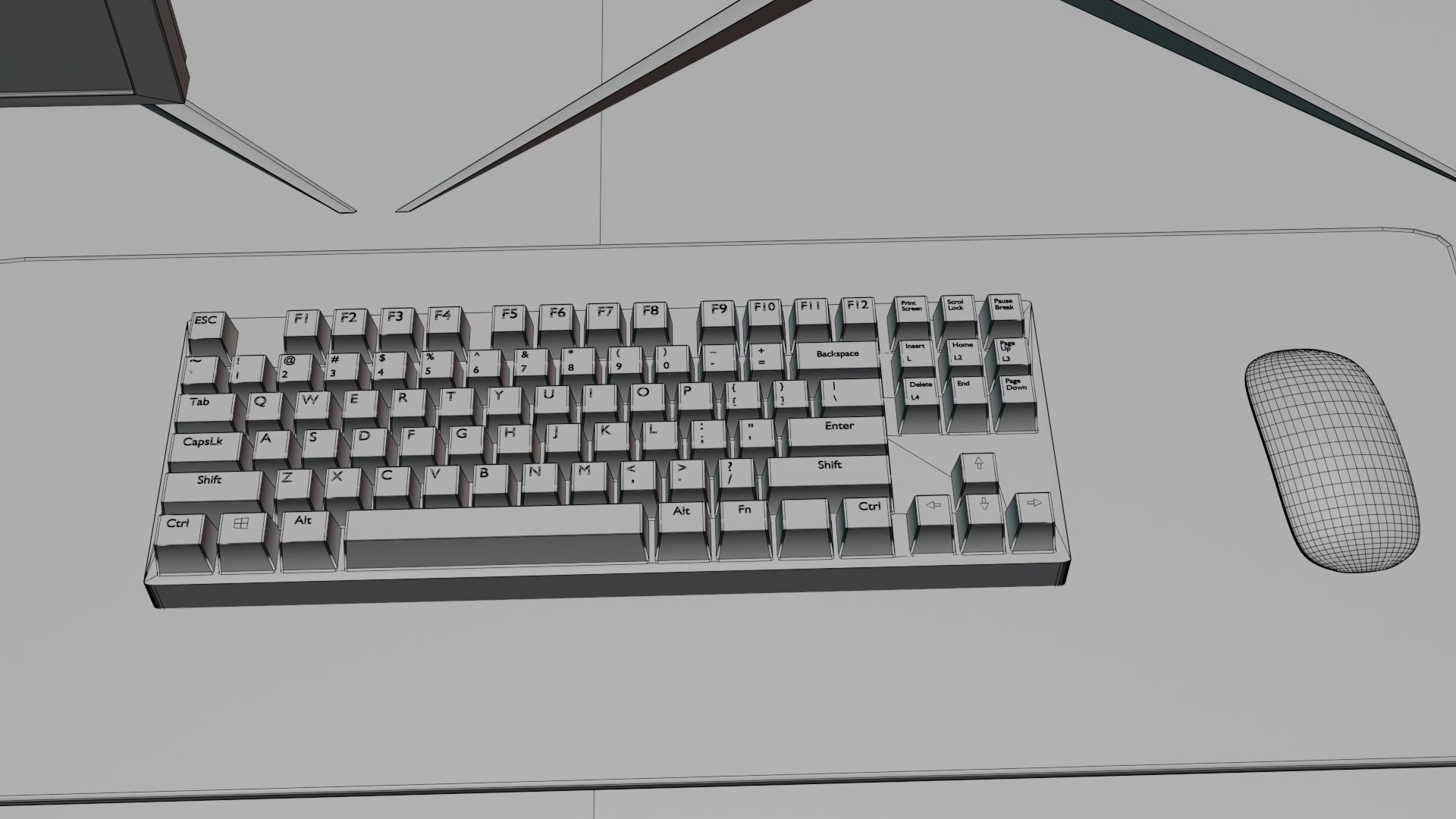 Minimatistic Computer Desk 3d Model by Nikdox 3D model_19