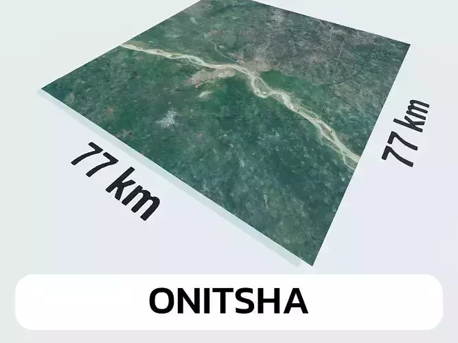 Onitsha Nigeria City Landscape 3D Model
