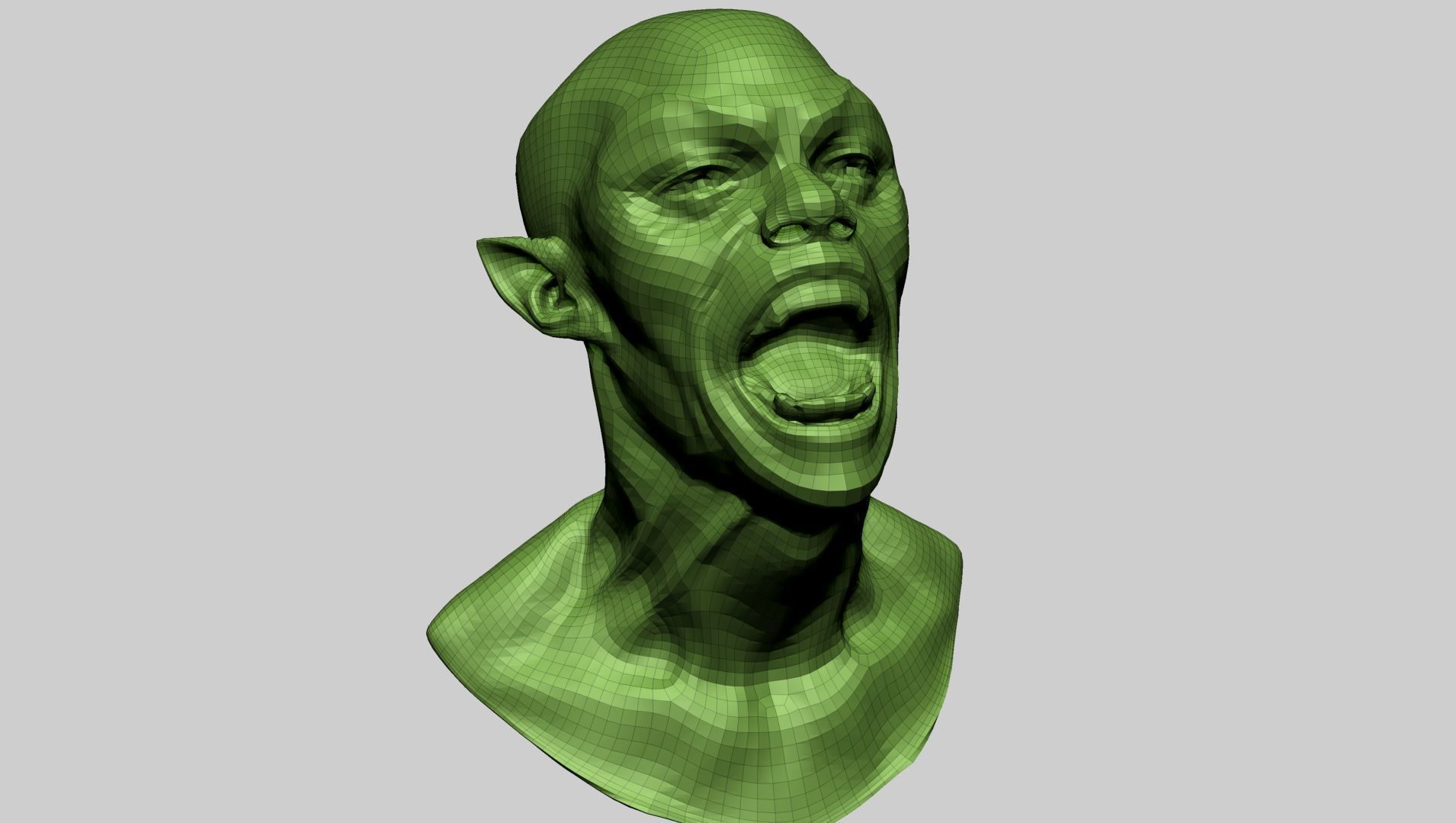 Creature Head C1 3D model_12