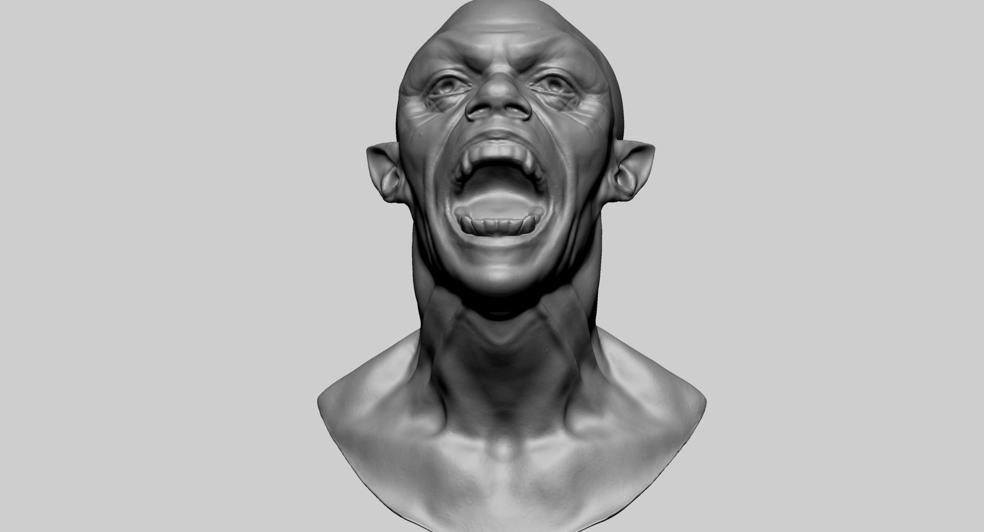 Creature Head C1 3D model_7
