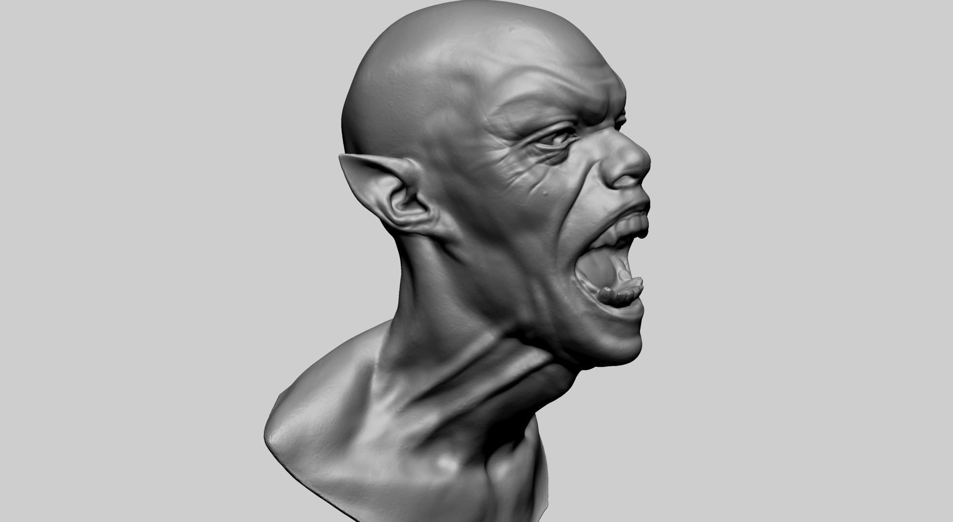 Creature Head C1 3D model_1