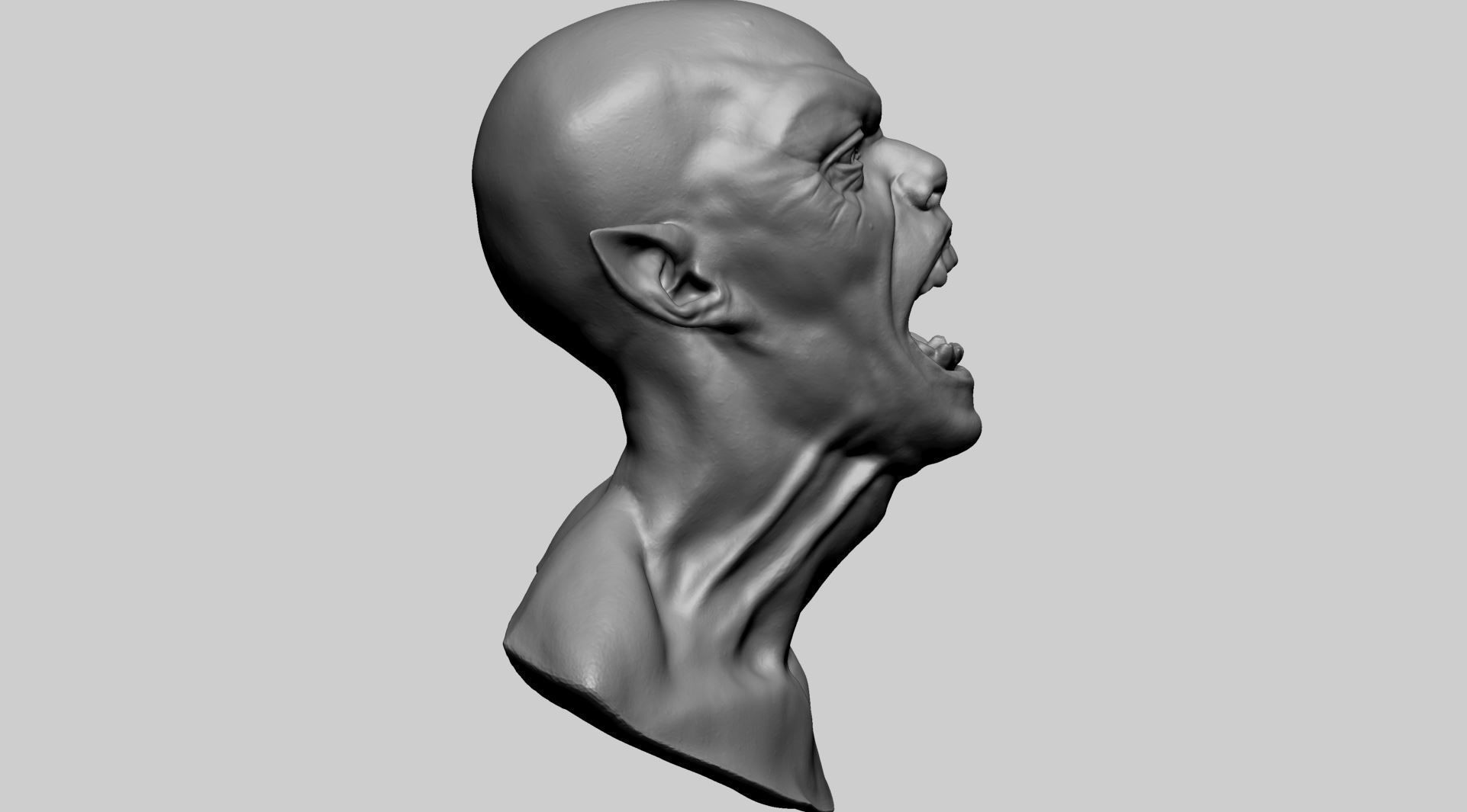 Creature Head C1 3D model_2