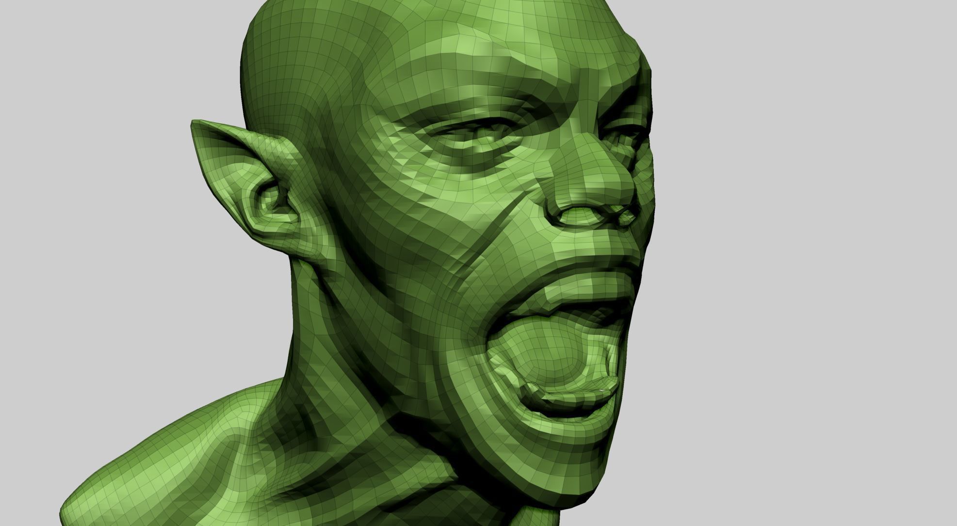 Creature Head C1 3D model_11