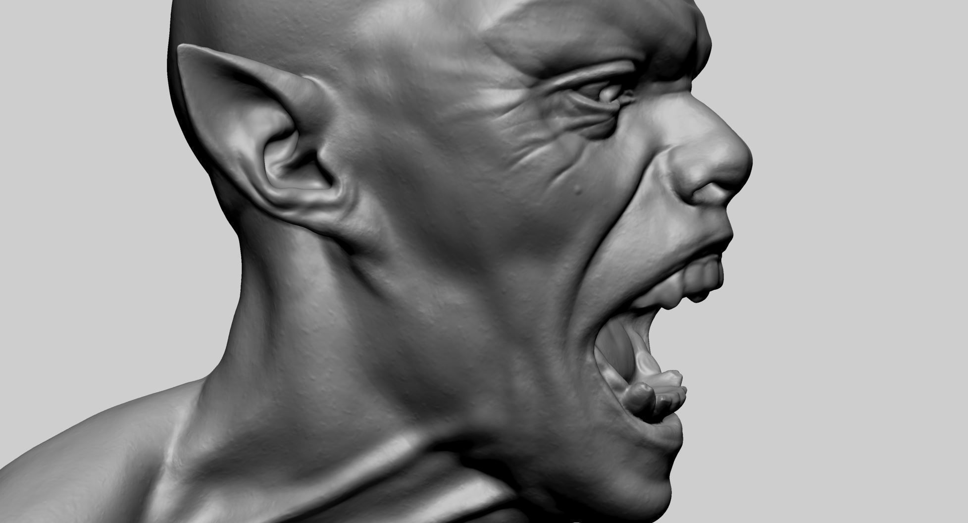 Creature Head C1 3D model_10
