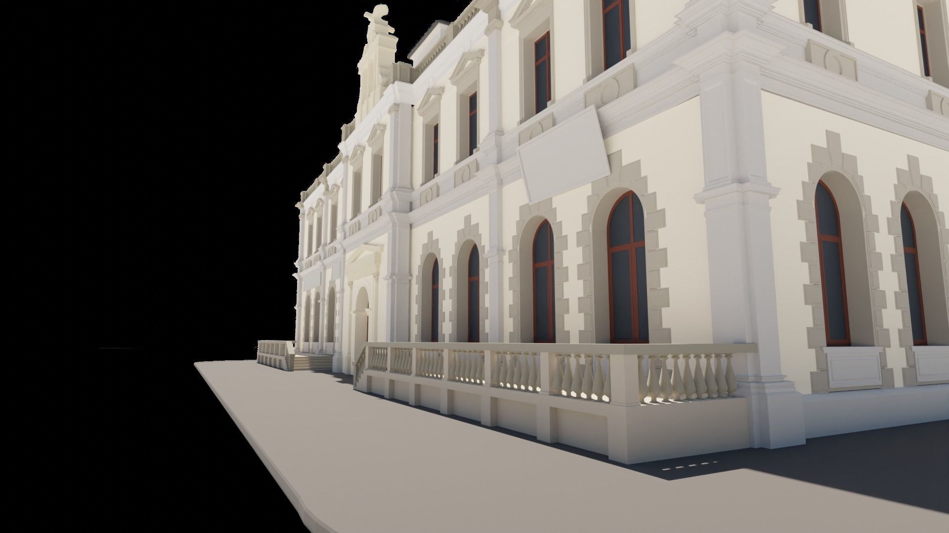 Eastern European Building 010 Low-poly 3D model_32