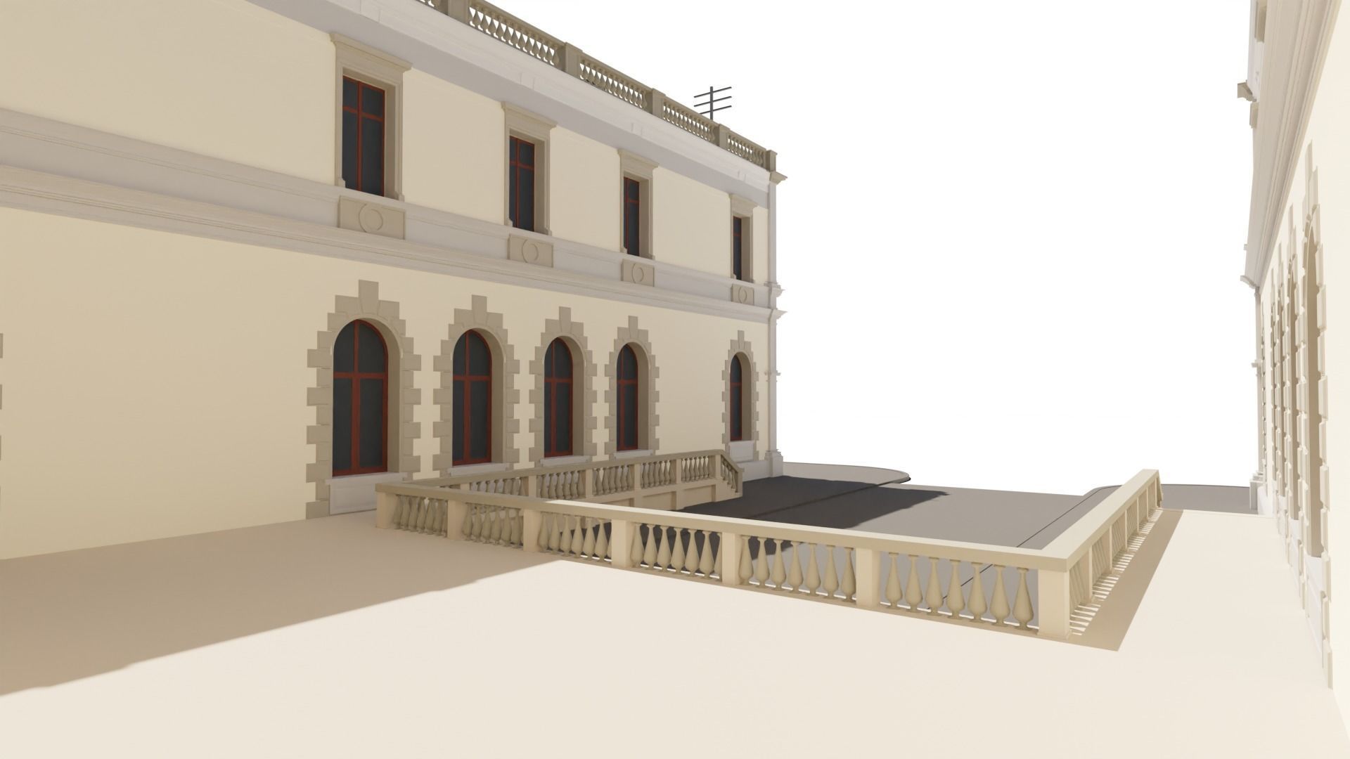 Eastern European Building 010 Low-poly 3D model_20