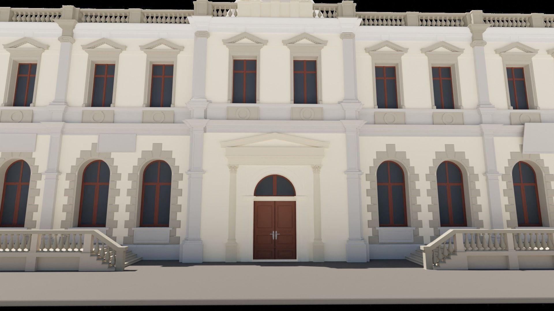 Eastern European Building 010 Low-poly 3D model_39