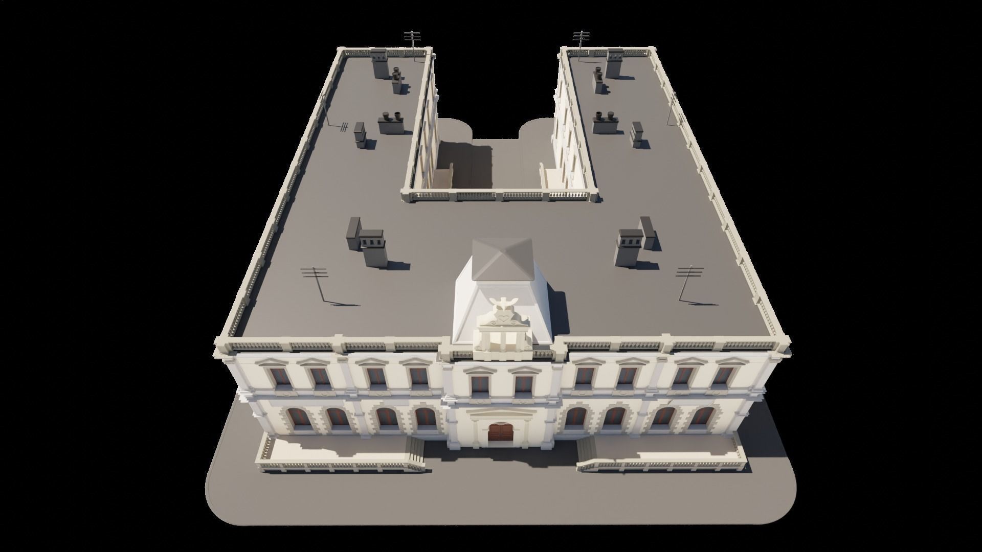 Eastern European Building 010 Low-poly 3D model_31
