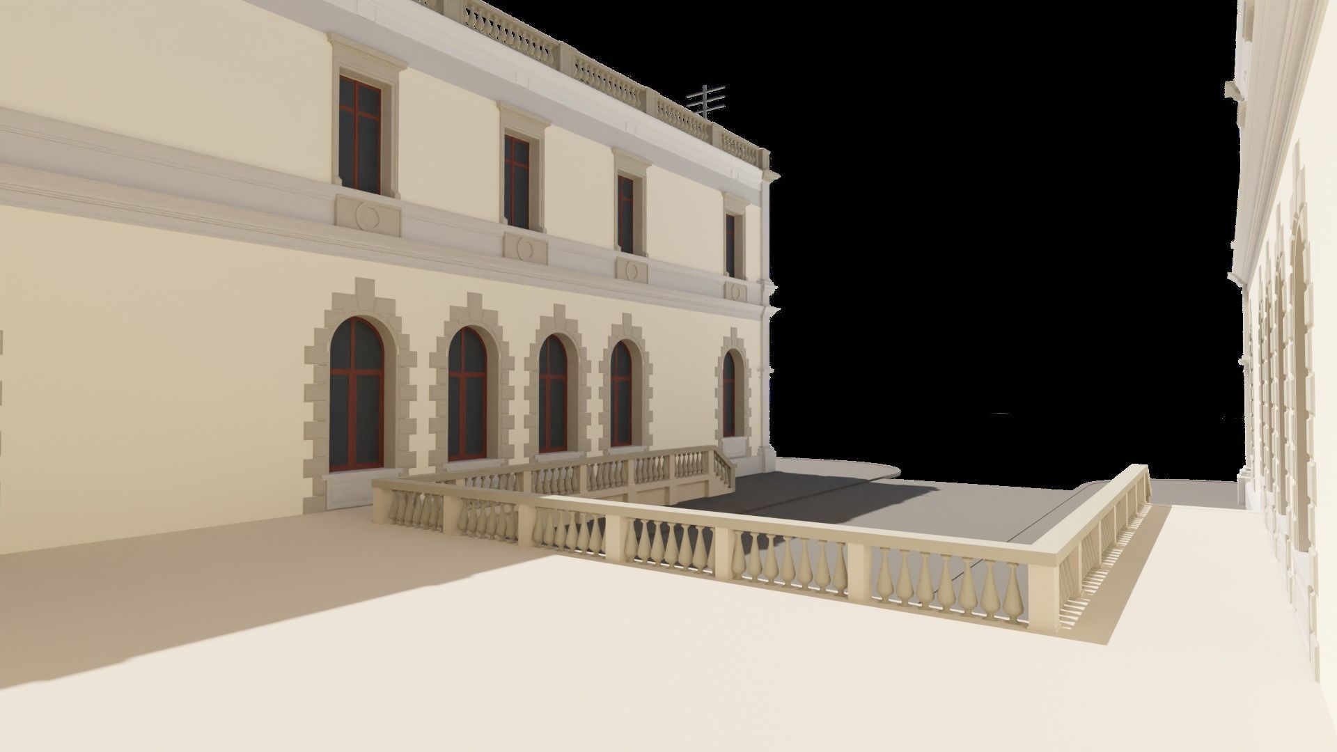 Eastern European Building 010 Low-poly 3D model_35