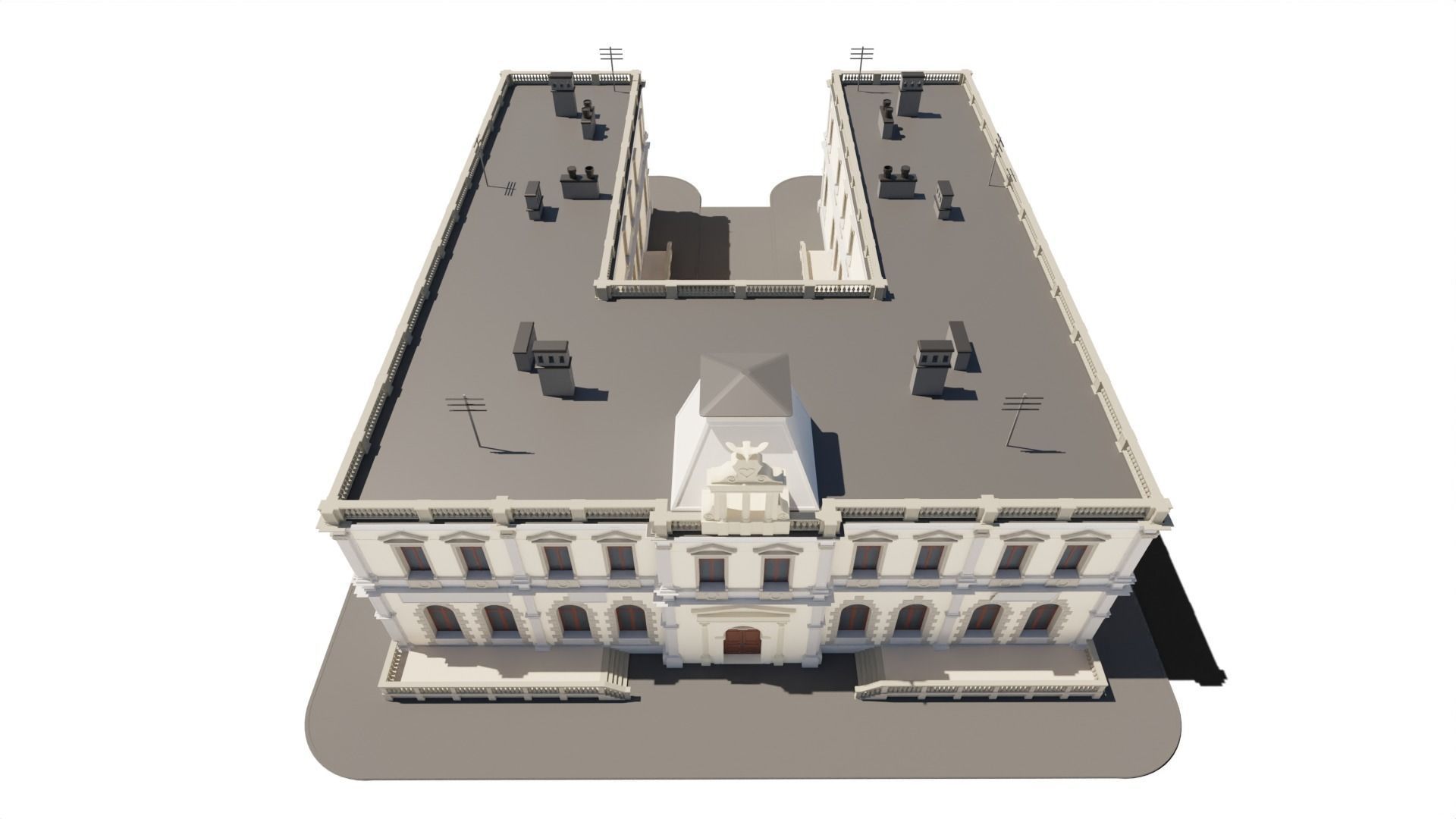 Eastern European Building 010 Low-poly 3D model_25