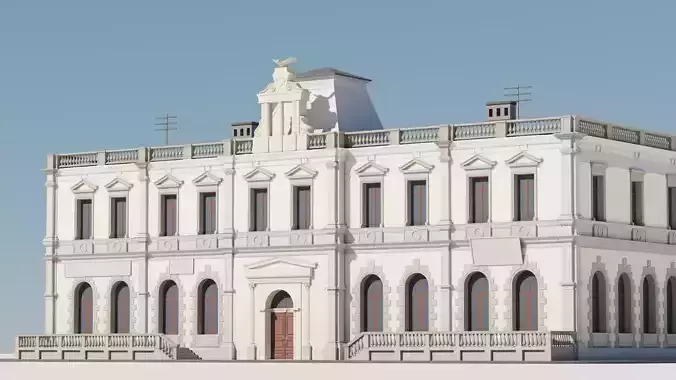 Eastern European Building 010 Low-poly 3D model