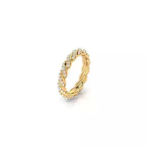 Diamond twisted eternity band