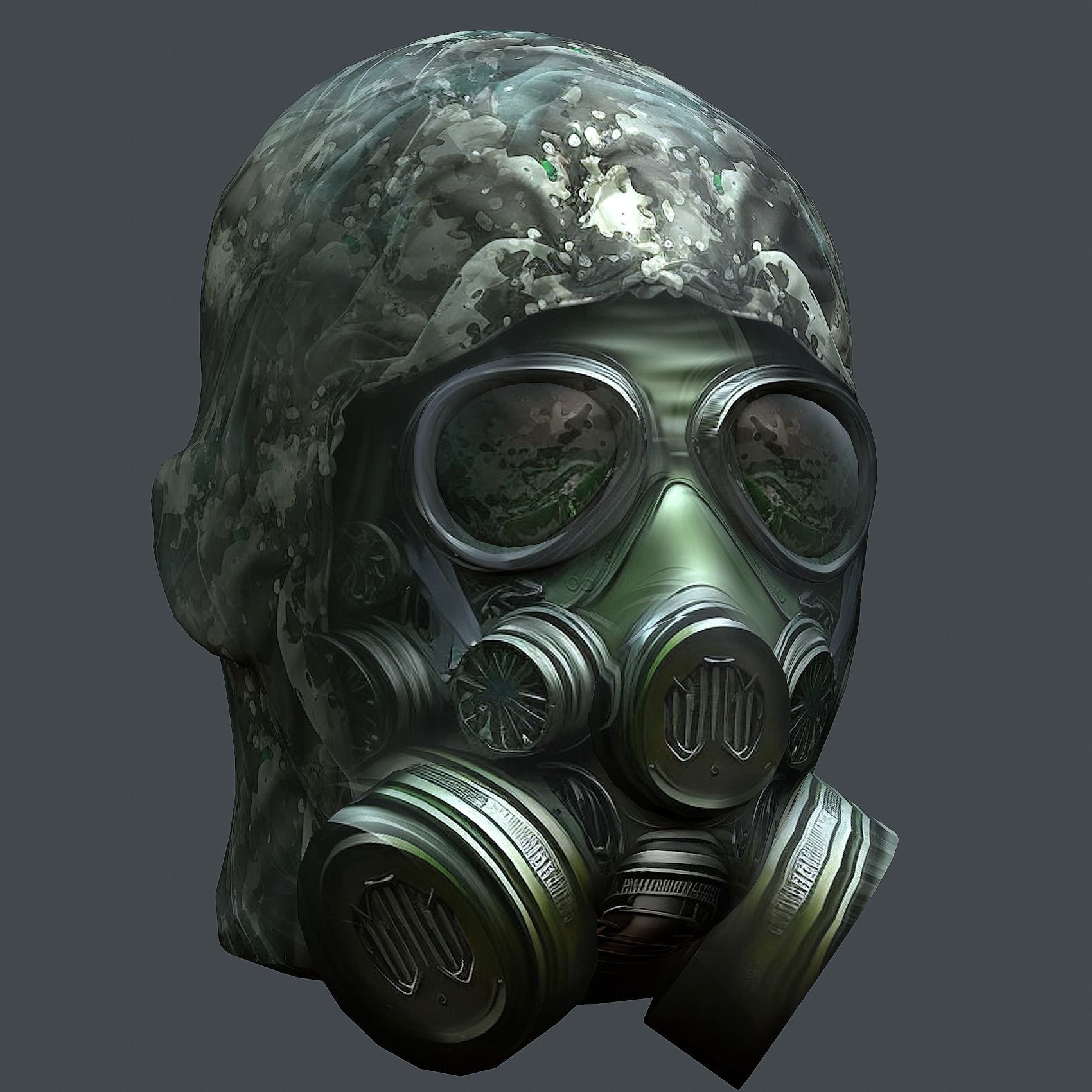 Helmet 3d model military combat Military Low-poly Low-poly 3D model_2