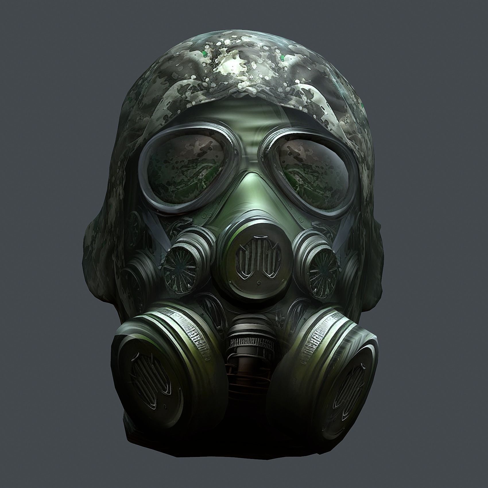 Helmet 3d model military combat Military Low-poly Low-poly 3D model_5