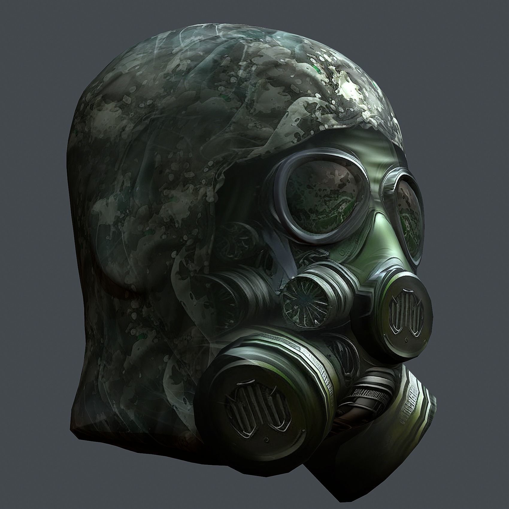 Helmet 3d model military combat Military Low-poly Low-poly 3D model_6