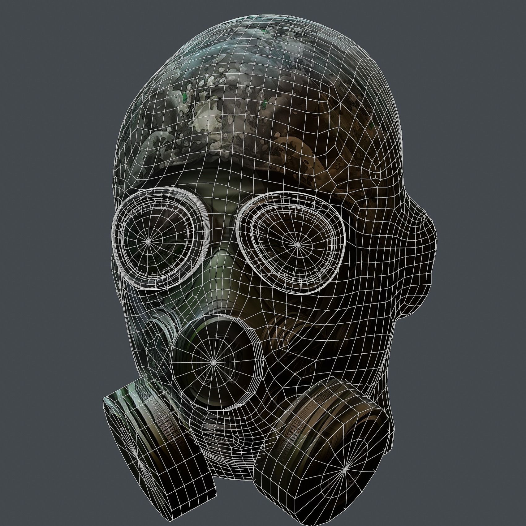 Helmet 3d model military combat Military Low-poly Low-poly 3D model_10