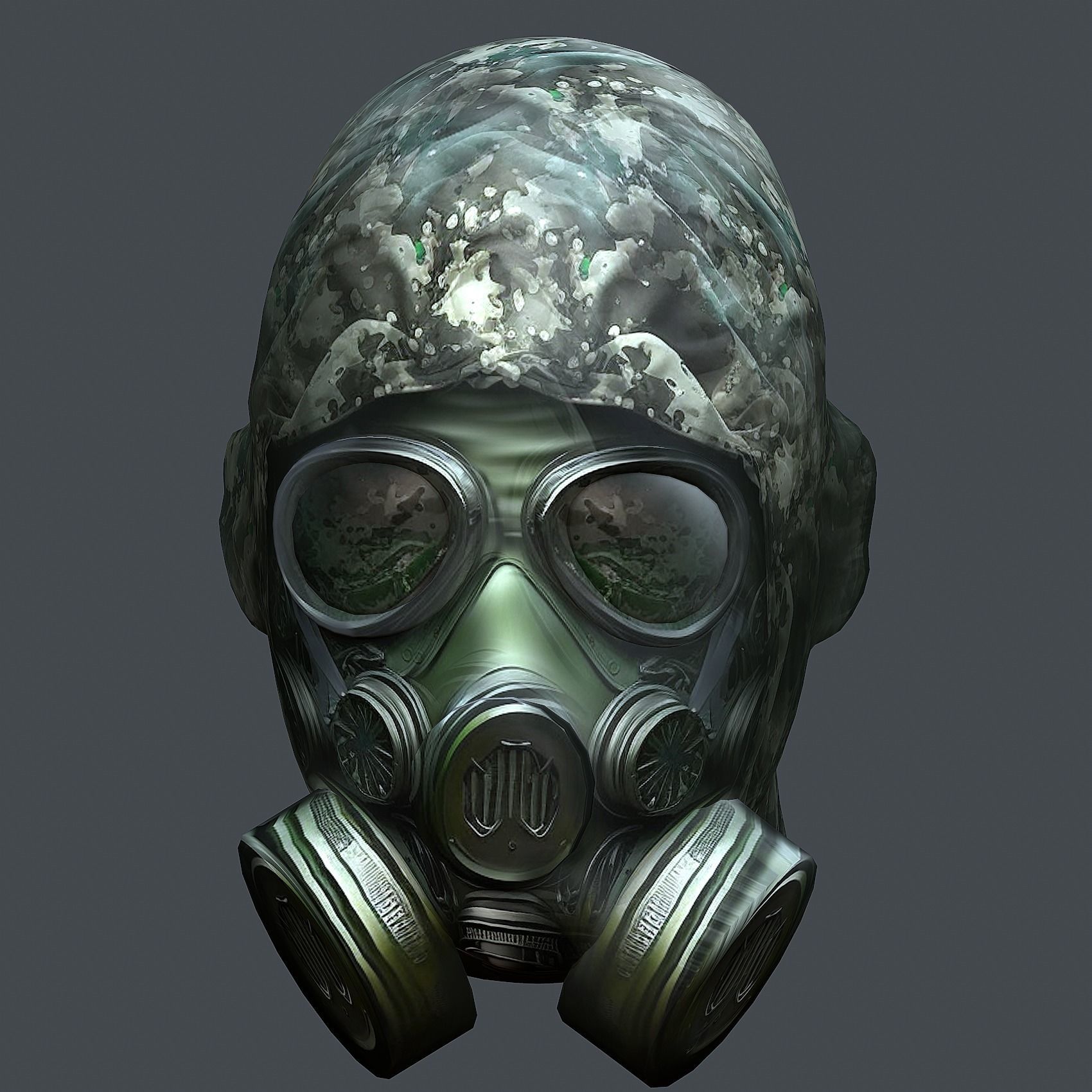 Helmet 3d model military combat Military Low-poly Low-poly 3D model_4