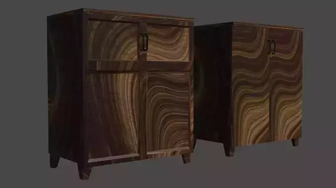 cupboard pair of wooden cabinets