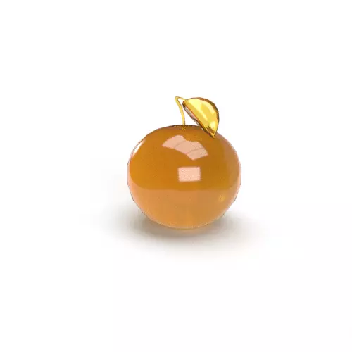 Glass Orange 3D model_0