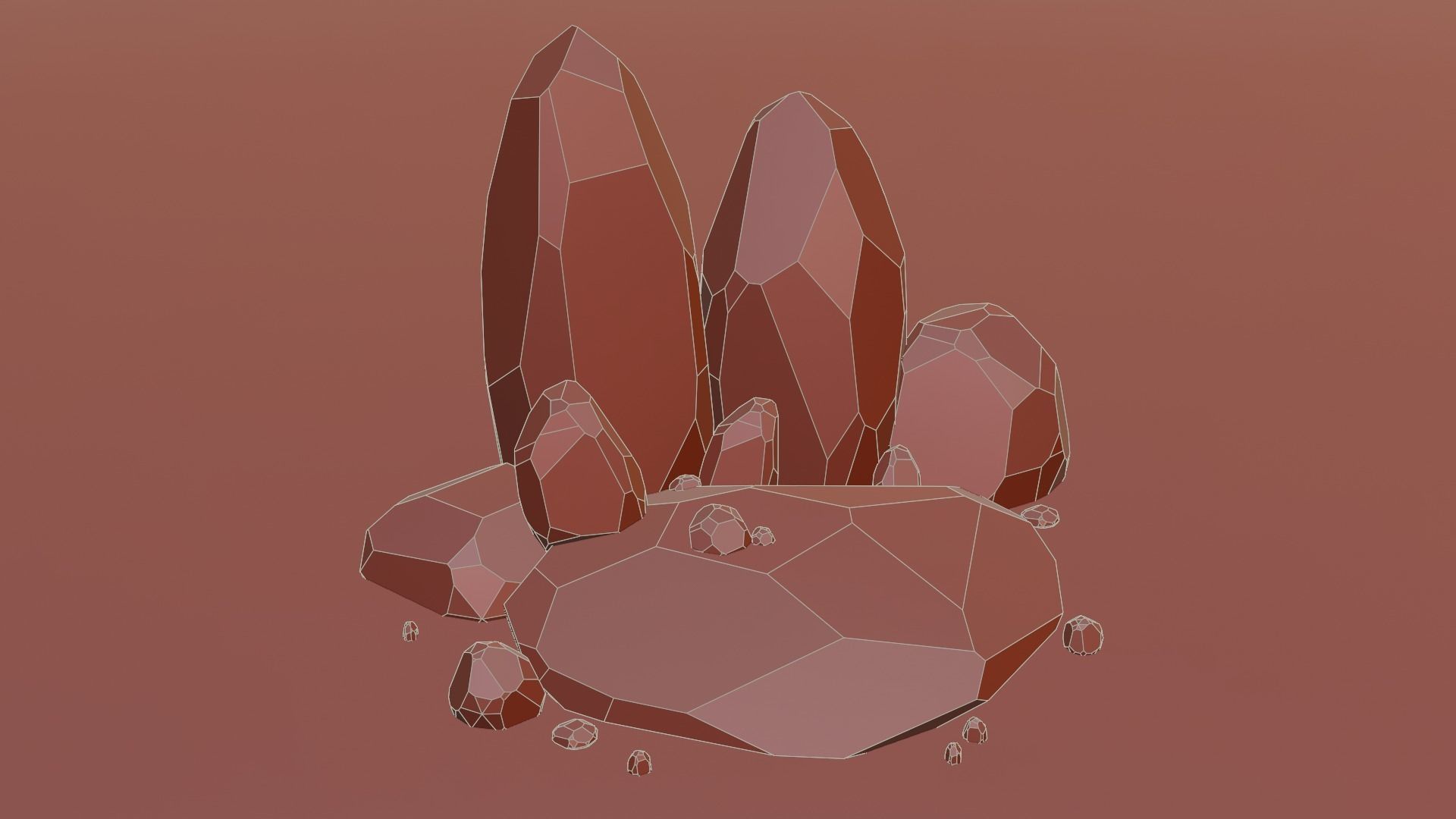 Low Poly Desert Pack 3D model_29