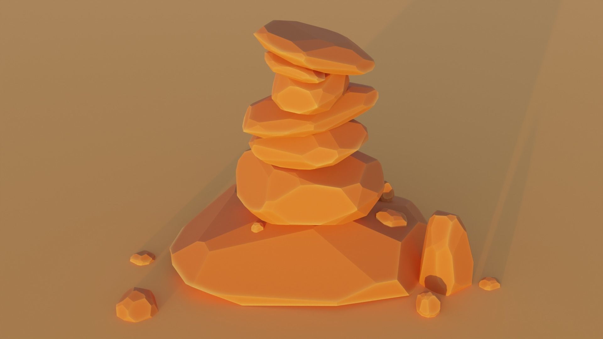 Low Poly Desert Pack 3D model_9
