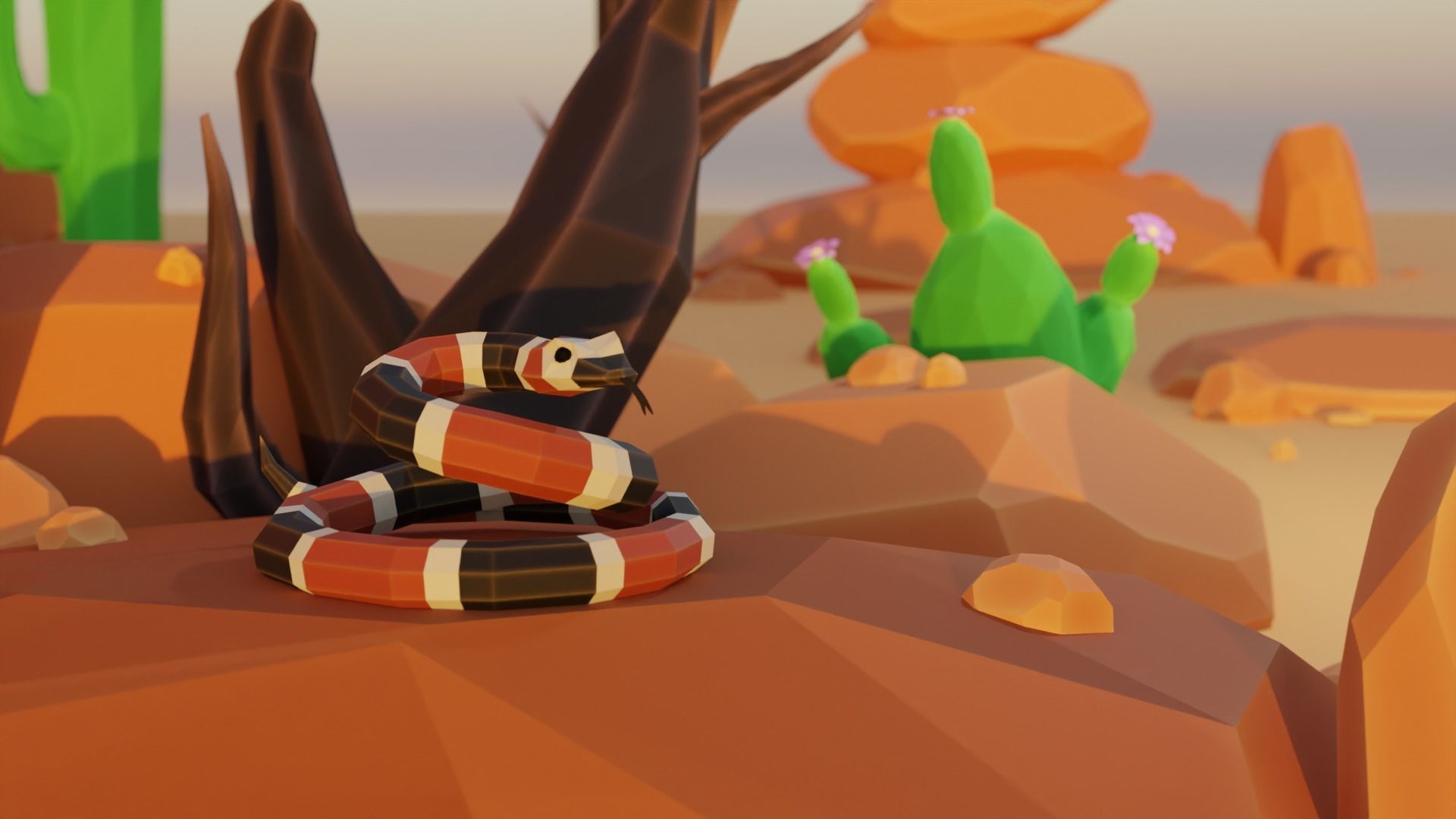 Low Poly Desert Pack 3D model_3
