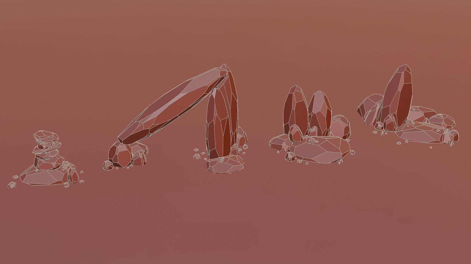 Low Poly Desert Pack 3D model_26