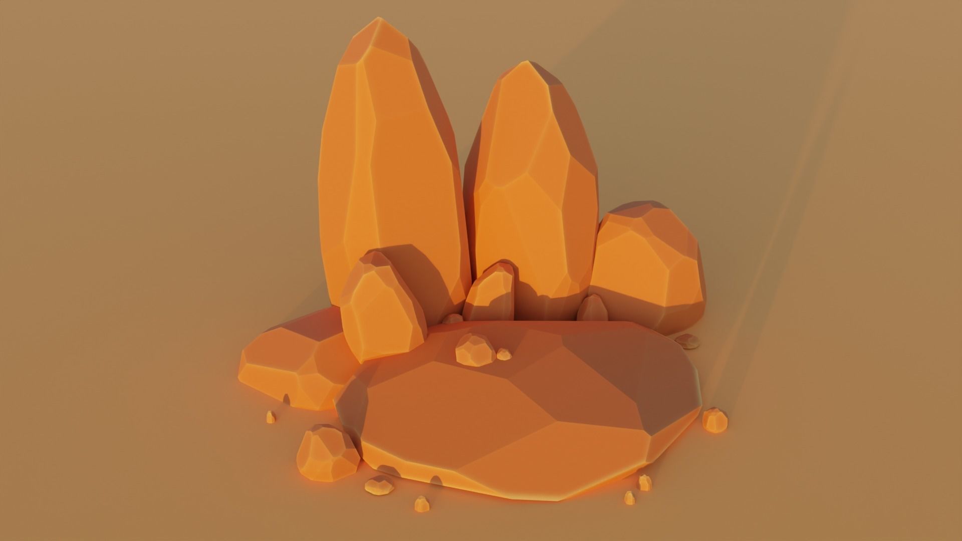 Low Poly Desert Pack 3D model_6