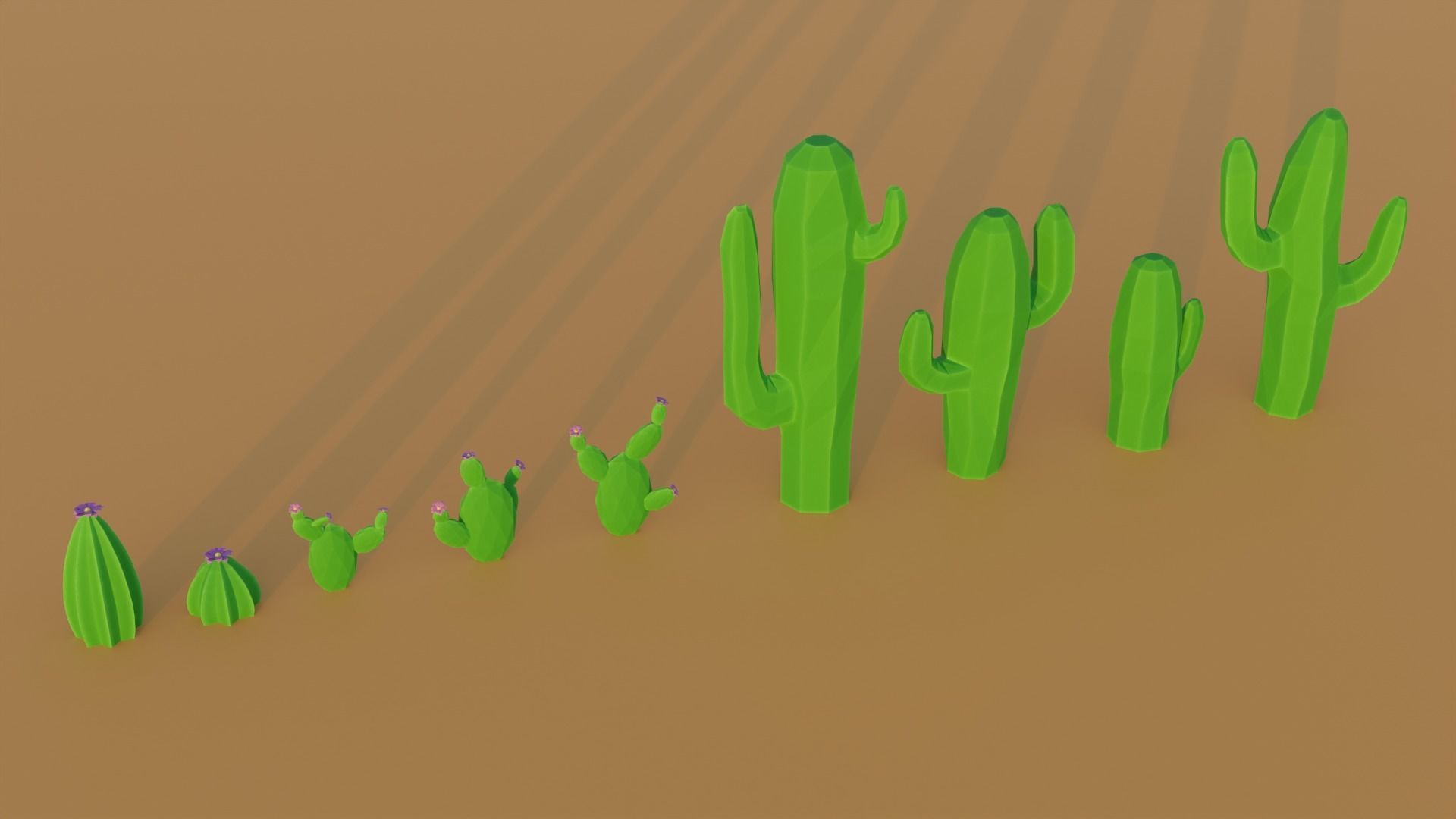 Low Poly Desert Pack 3D model_12