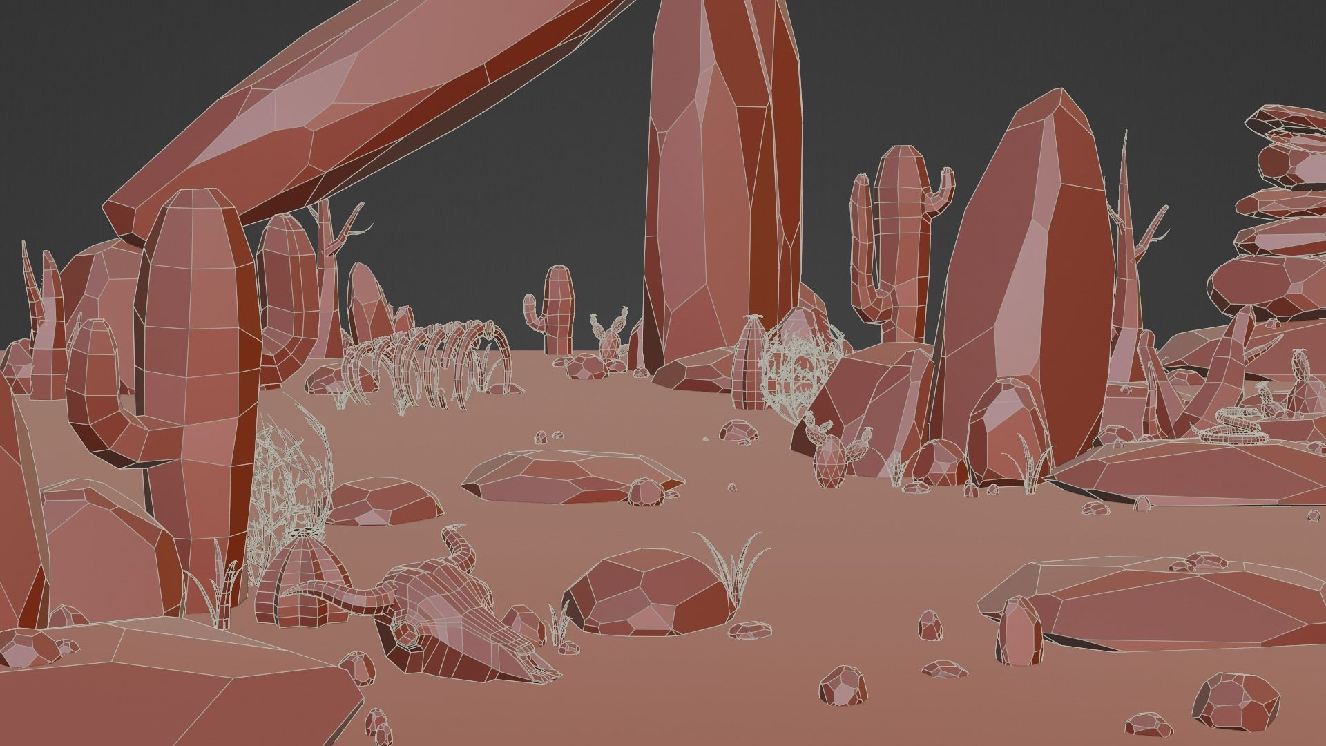 Low Poly Desert Pack 3D model_19