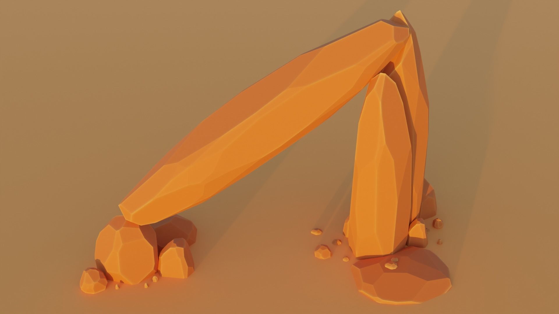 Low Poly Desert Pack 3D model_8