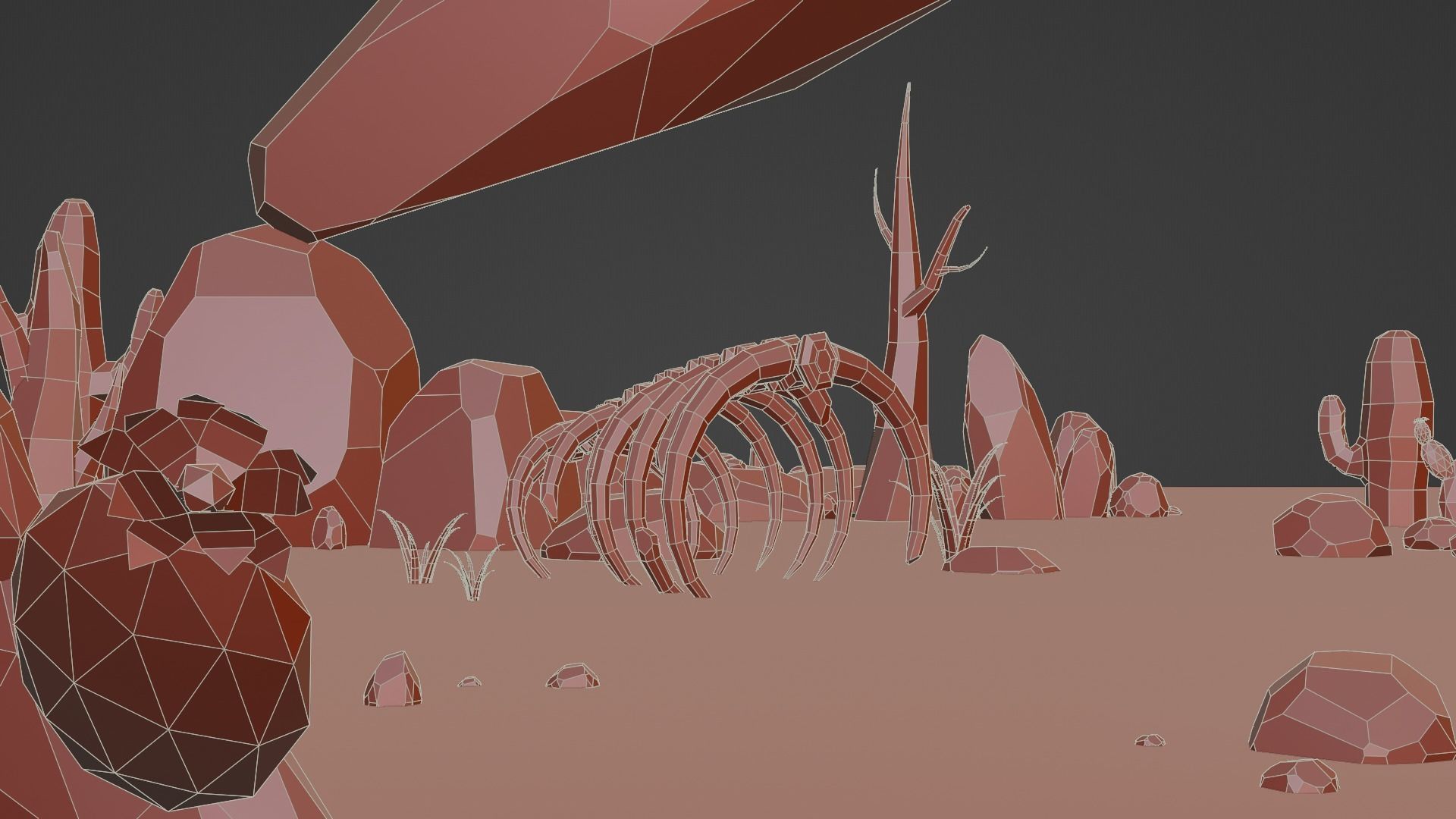 Low Poly Desert Pack 3D model_22