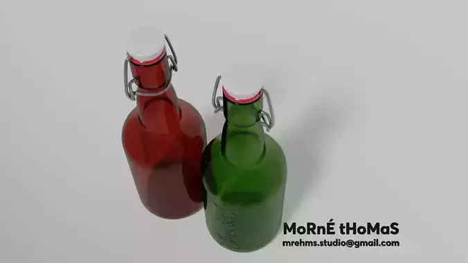 Classic Grolsch Beer Bottle Free 3D model