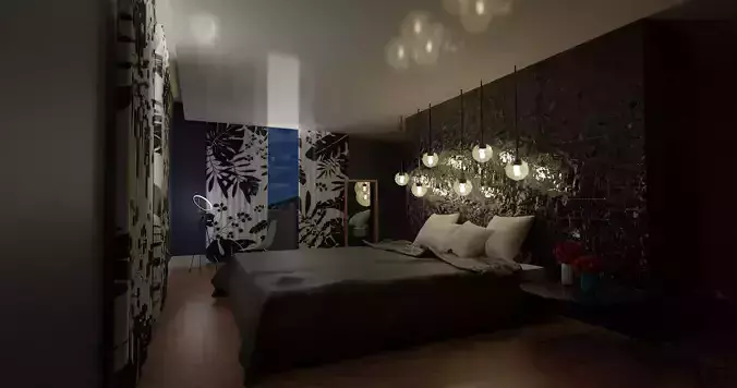  Bedroom Interior  blender