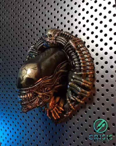 Alien Xenomorph big chap Wall Art Hanger for 3D Print 3D print model