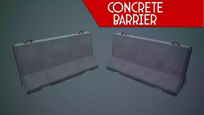 CONCRETE BARRIER REALISTIC STYLIZED