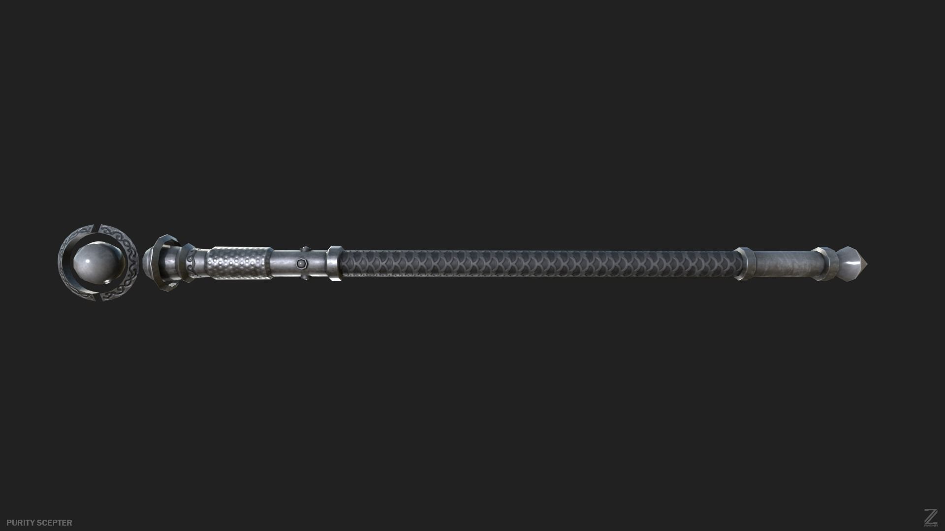 Purity scepter Low-poly 3D model_8