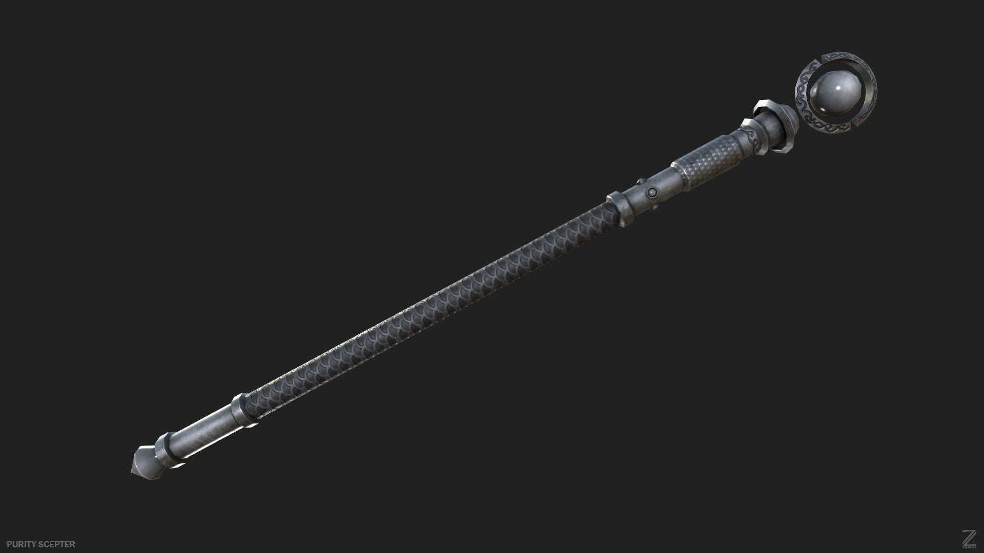 Purity scepter Low-poly 3D model_6