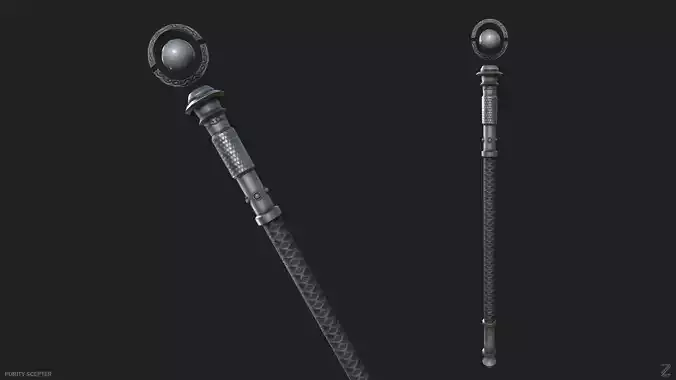 Purity scepter Low-poly 3D model