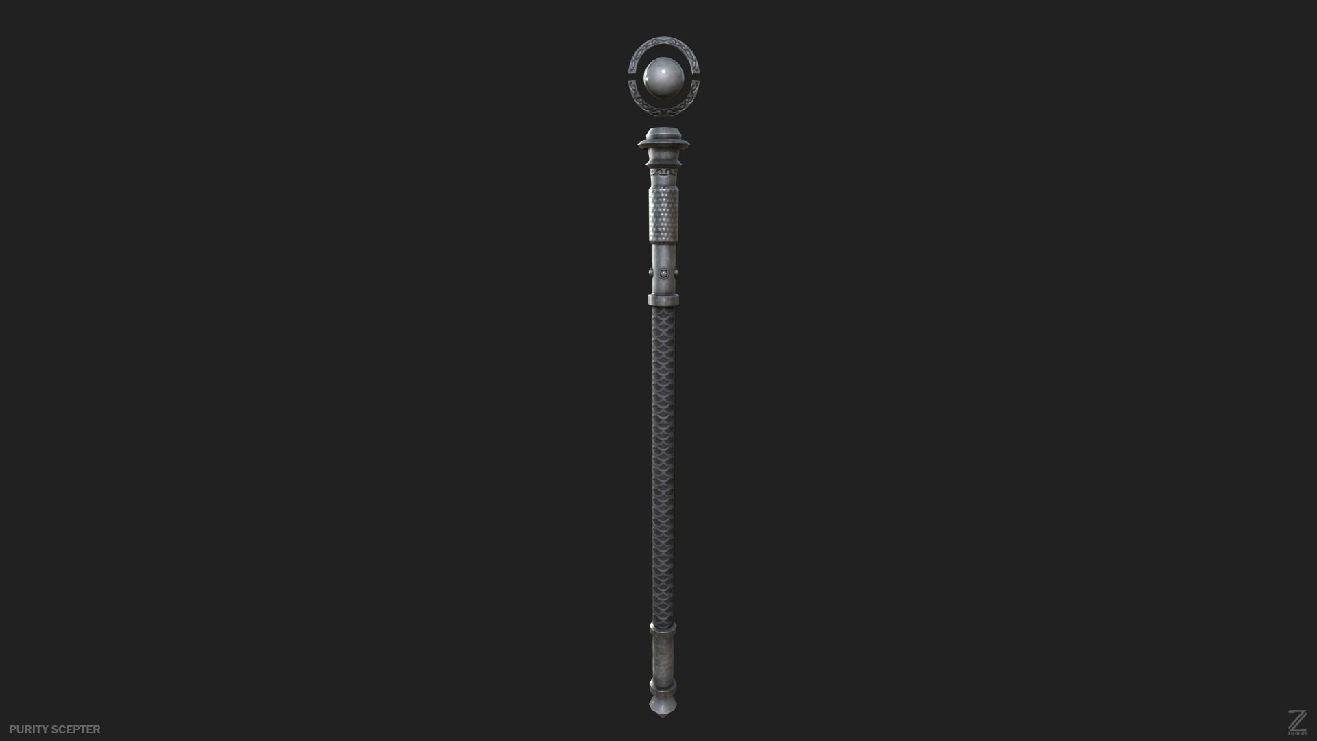 Purity scepter Low-poly 3D model_3