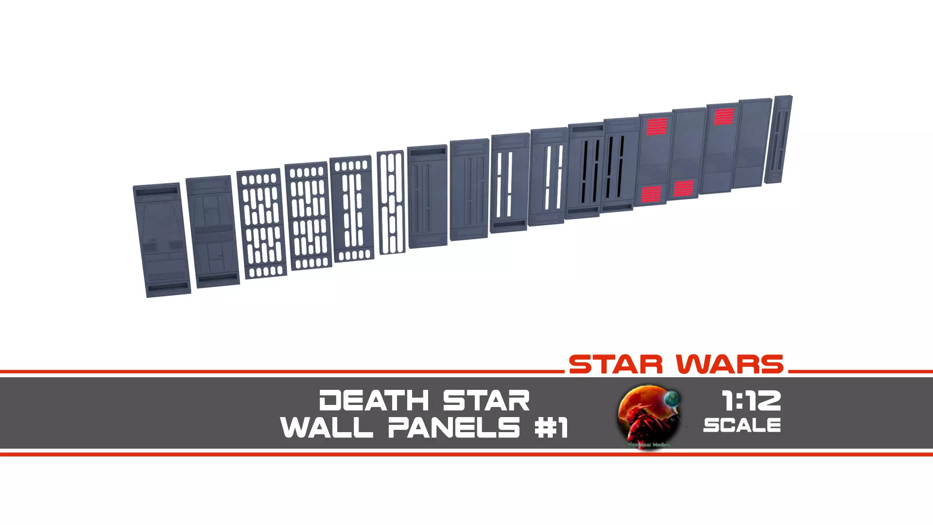 Death Star Wall Panel - 1 - 1-12 scale Blackseries 3D Model Collection_0