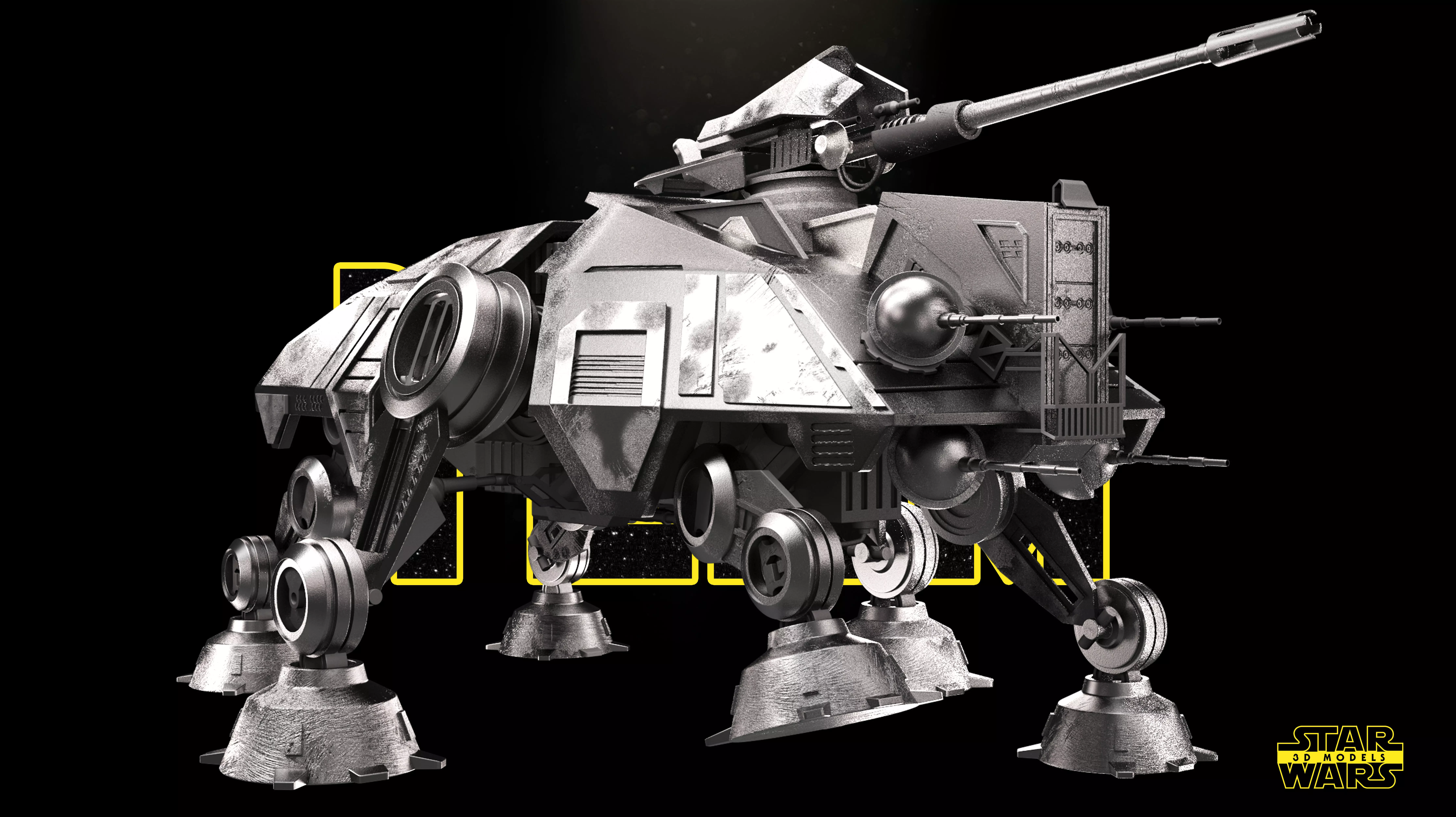 AT TE Ship Star Wars 3D Models Ready for 3D printing 3D print model_0
