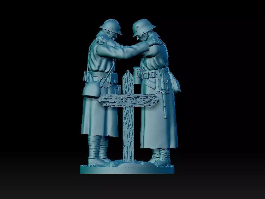 german french soldiers verdun 3D print model