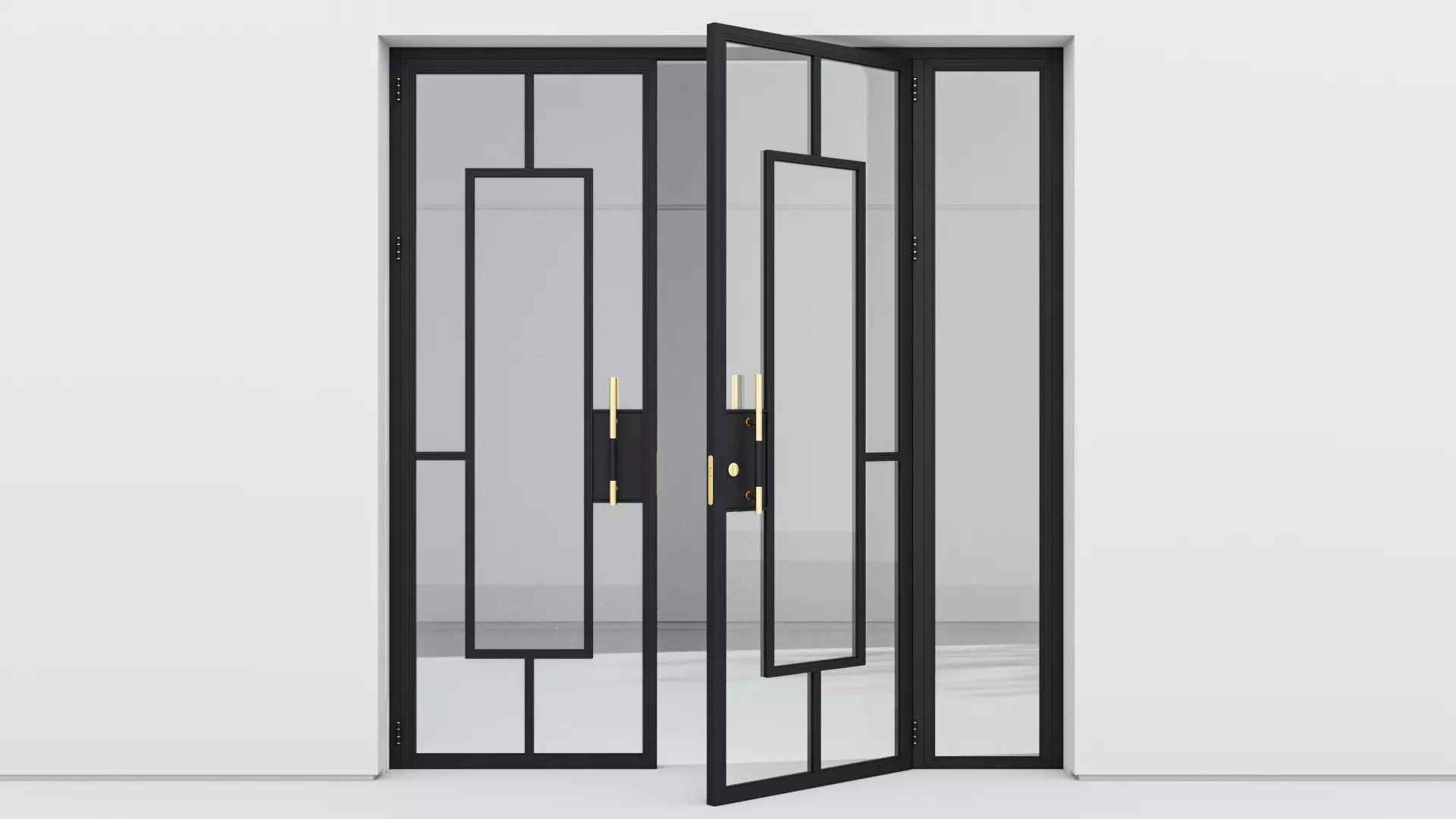 Aluminium door 216 3D model_0