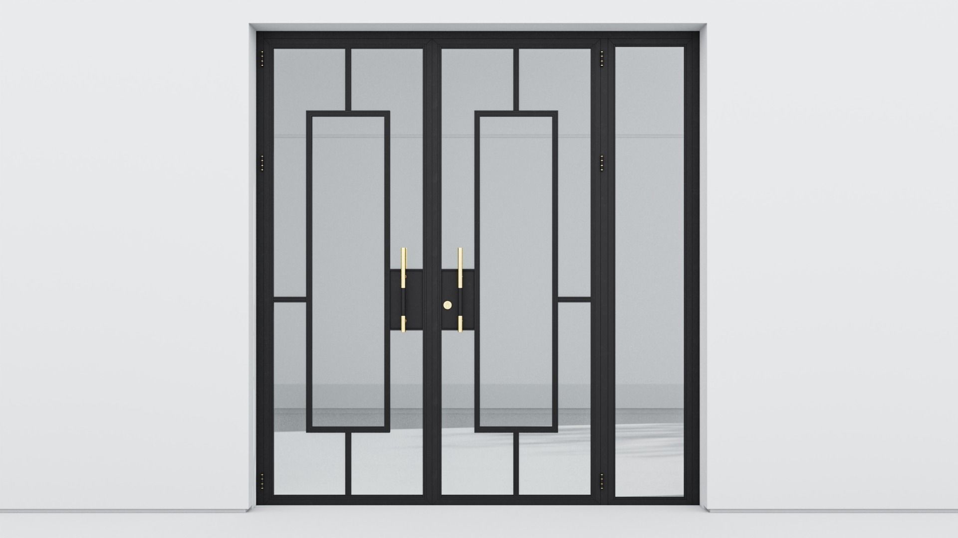 Aluminium door 216 3D model_1